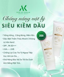 Kem chống nắng vật lý siêu kiềm dầu